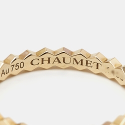 Chaumet Bee My Love 18k Yellow Gold Band Ring Size 54