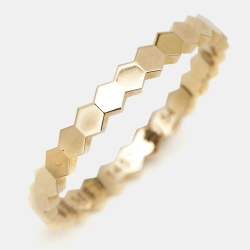 Chaumet Bee My Love 18k Yellow Gold Band Ring Size 54