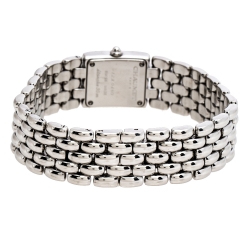  Chaumet Beige Stainless Steel Diamonds Khesis Ref: 33 85 57 Women's Wristwatch 17.50 mm