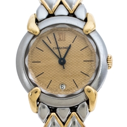Chaumet Gold 18K Yellow Gold Stainless Steel Women's Wristwatch 25 mm