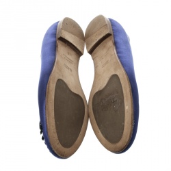 مملوكة مسبقًا حذاء باليرينا فلات شيارا فيراغني فليرتينغ غليتر ذهبي مقاس 37