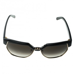 Chloe Black/Black Gradient CE665S Dafne Geometric Metal Mix Sunglasses