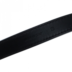 Chloe Black Leather Skinny Snap Buckle Belt S