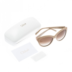 Chloe Beige/Brown Gradient CE627S Cat Eye Sunglasses