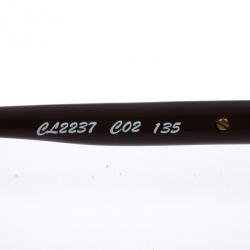 مملوكة مسبقًا Chloe Brown Horn Acrylic Round Oversize Sunglasses