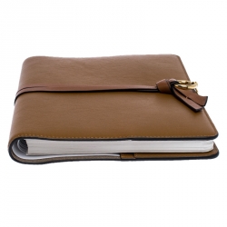 Chloe Brown Leather Notebook Organizer