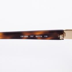 Pre Owned Chloe Gold Havana CE108S Square Women's Sunglasses