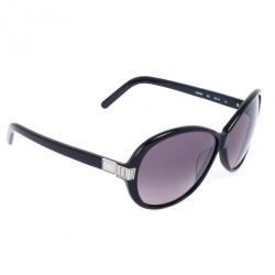 Pre Owned Chloe Black 605S Round Women's Sunglasses