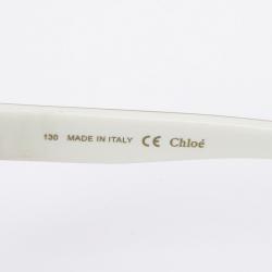مملوكة مسبقًا Chloe Beige and White 601S Cat Eye Women's Sunglasses