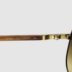 مملوكة مسبقًا Chloé Gold and Brown CE102S Aviator Sunglasses