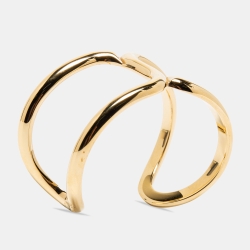 Chloe Gold Tone Open Cuff Bracelet
