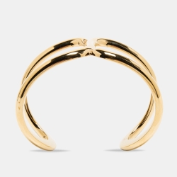 Chloe Gold Tone Open Cuff Bracelet