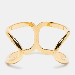Chloe Gold Tone Open Cuff Bracelet