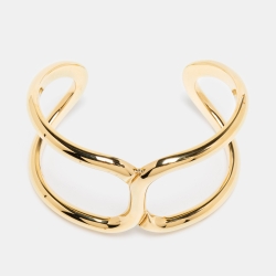 Chloe Gold Tone Open Cuff Bracelet