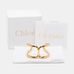 Chloe Gold Tone Open Cuff Bracelet