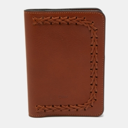 Chloe Brown Leather Passport Holder