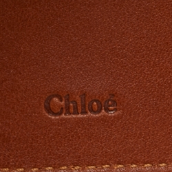 Chloe Brown Leather Passport Holder