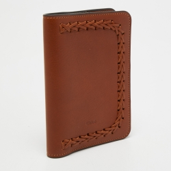 Chloe Brown Leather Passport Holder