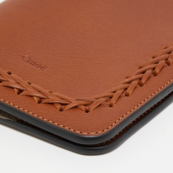 Chloe Brown Leather Passport Holder