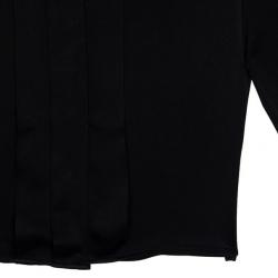 Pre Owned Chloe Velvet Embellished Collar Silk Shirt S