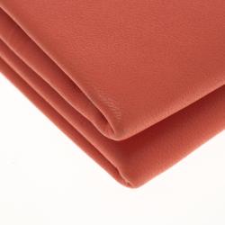 Pre Owned Chloe Orange Leather Long Fold Over Flap Wallet