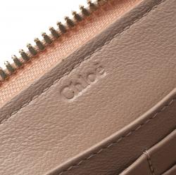 Chloe Stone Blue Leather Baylee Zip Around Wallet