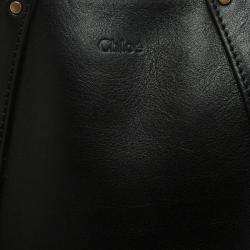 Chloe Black Leather Small Hayley Hobo