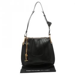 Chloe Black Leather Small Hayley Hobo
