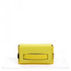 Pre Owned Chloe Yellow Leather Small Elle Clutch