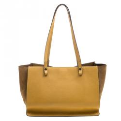 Pre Owned حقيبة يد كلوي فاي جلد صفراء