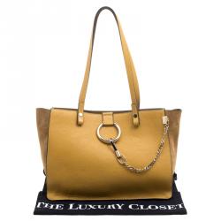 Pre Owned حقيبة يد كلوي فاي جلد صفراء