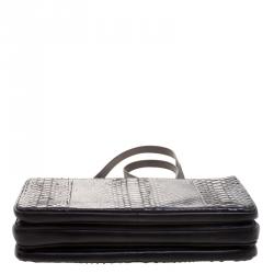 Pre Owned Chloe Black Python Lucy Shoulder Bag