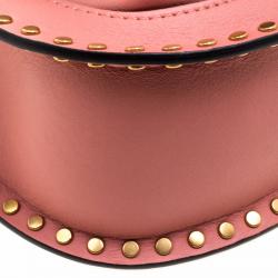 مملوكة مسبقًا Chloe Misty Rose Leather Mini Hudson Shoulder Bag