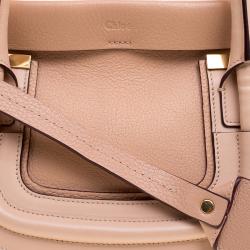 Pre Owned Chloe Beige Leather Medium Everston Satchel