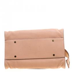 Pre Owned Chloe Beige Leather Medium Everston Satchel