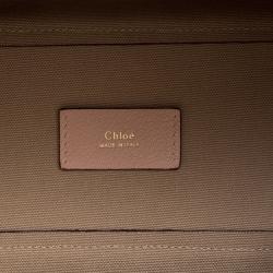 Pre Owned Chloe Beige Leather Medium Everston Satchel