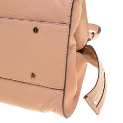 Pre Owned Chloe Beige Leather Medium Everston Satchel