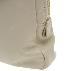 مملوكة مسبقًا Chloe Cream Leather Leonie Clutch