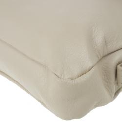 مملوكة مسبقًا Chloe Cream Leather Leonie Clutch