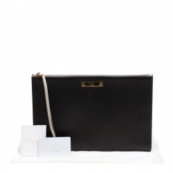 Pre Owned Chloe Black Leather Pochette 