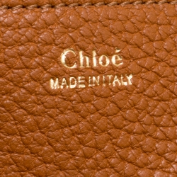 مملوكة مسبقًا Chloe Brown Leather Medium Drew Shoulder Bag