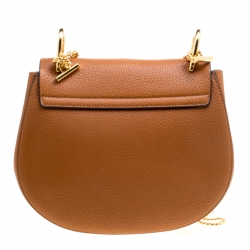 مملوكة مسبقًا Chloe Brown Leather Medium Drew Shoulder Bag