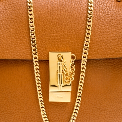 مملوكة مسبقًا Chloe Brown Leather Medium Drew Shoulder Bag