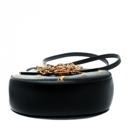 مملوكة مسبقًا حقيبة كروس كلوي درو ليتيل هورسيز جلد مزخرف بييو سوداء صغيرة