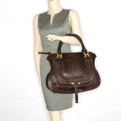 Pre Owned Chloe Python Marcie Large Satchel 	