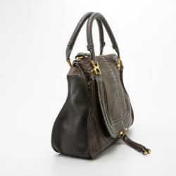 Pre Owned Chloe Python Marcie Large Satchel 	