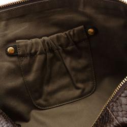 Pre Owned Chloe Python Marcie Large Satchel 	
