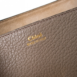 Pre Owned حقيبة كتف كلوي درو متوسطة جلد رصاصية