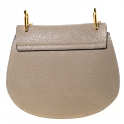 Pre Owned حقيبة كتف كلوي درو متوسطة جلد رصاصية