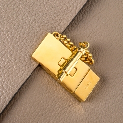 Pre Owned حقيبة كتف كلوي درو متوسطة جلد رصاصية